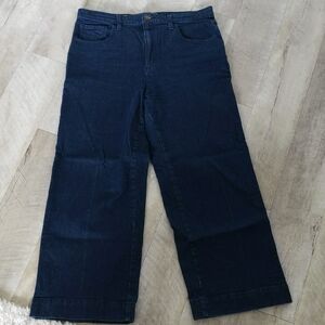 Dark Blue Wide-Leg Jeans